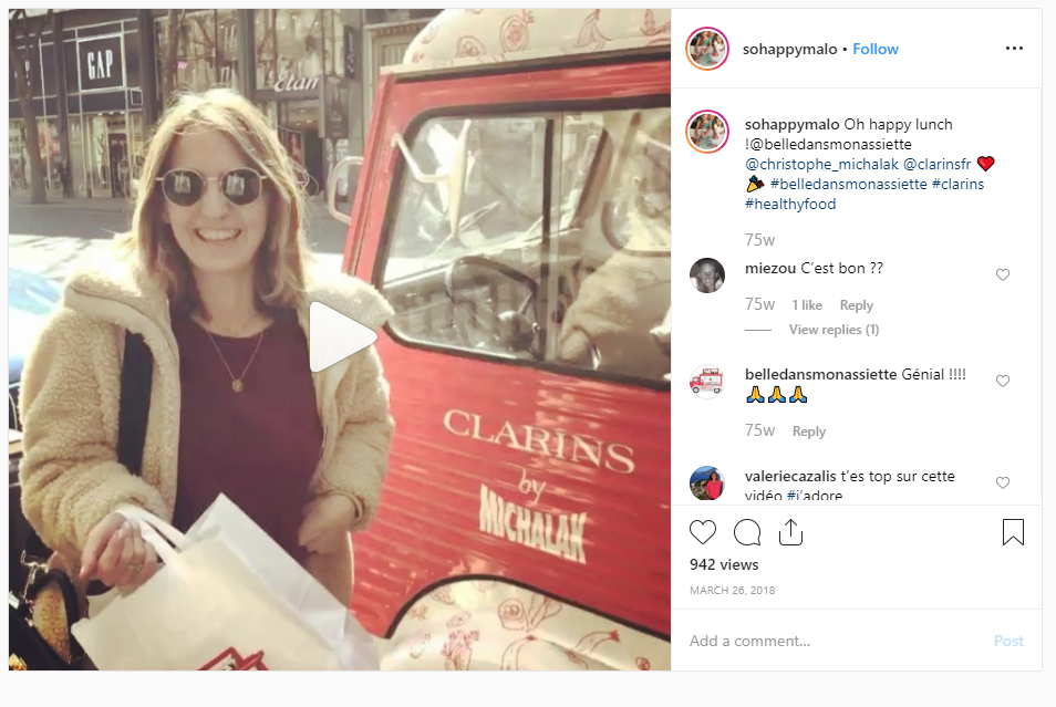 20 influencer campaigns Clarins example