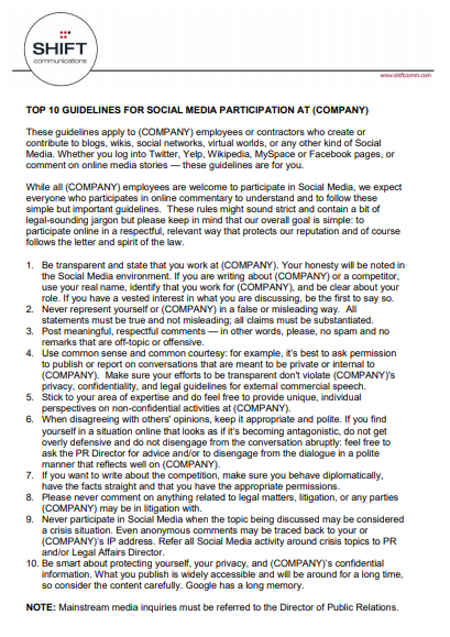 Maduro Igualmente Un fiel How to Write a Social Media Policy for Your Company - Ampfluence | #1  Instagram Growth Service