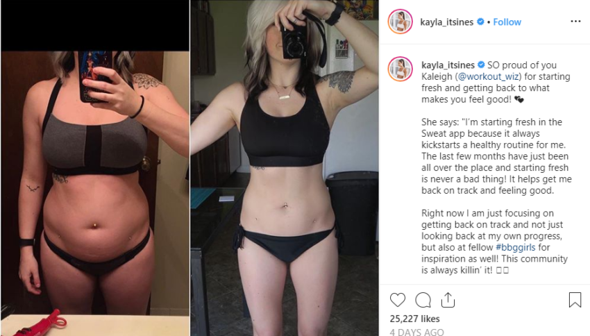 Instagram For Health & Fitness Why it Works for Brands BEFORE & AFTER PHOTOS sample
