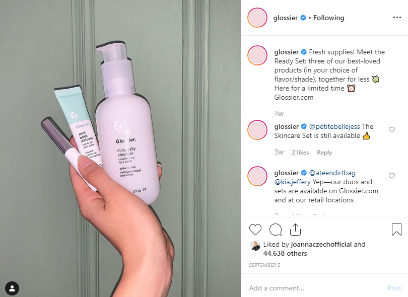 What are Instagram Growth Services Glossier Example
