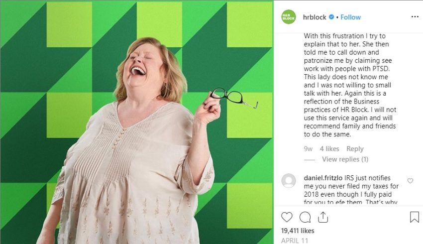 instagram for business and marketers HRBLOCK sample