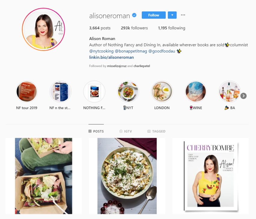 How to Use Instagram For Restaurants and Culinary Influencers ALISSON ROMAN sample