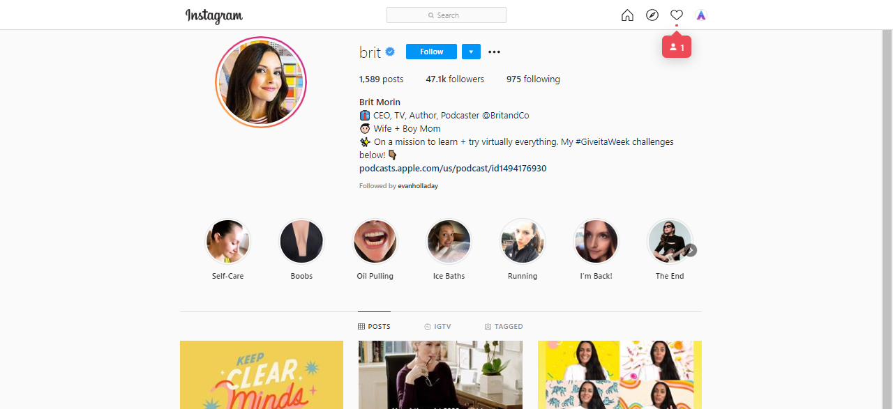 Brit Morin Top Instagram Influencer