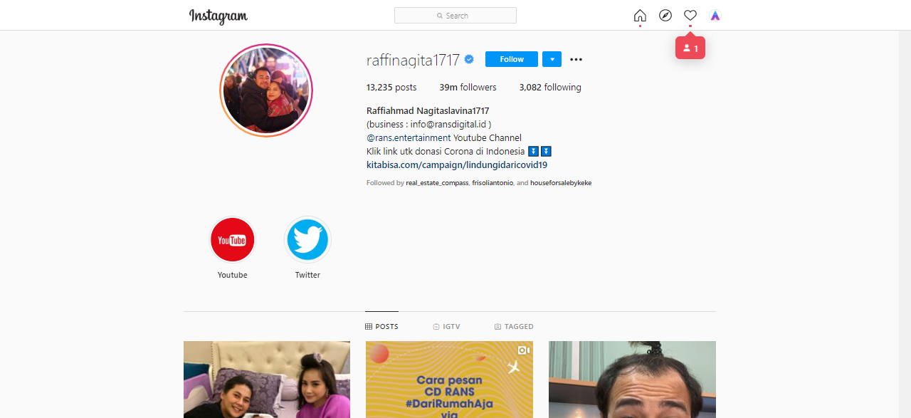 Raffiahmad Nagitaslavina Top Instagram Influencer