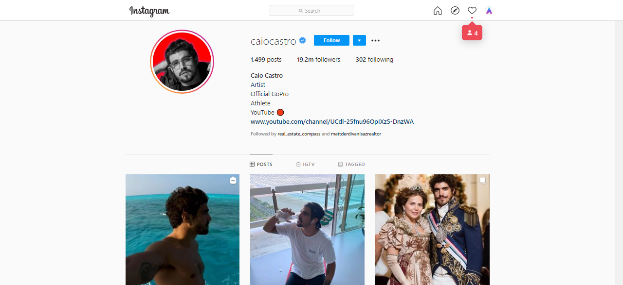 Caio Castro Top Instagram Influencer