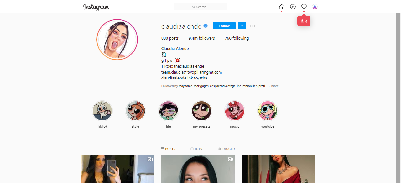 Claudia Alende Top Instagram Influencer