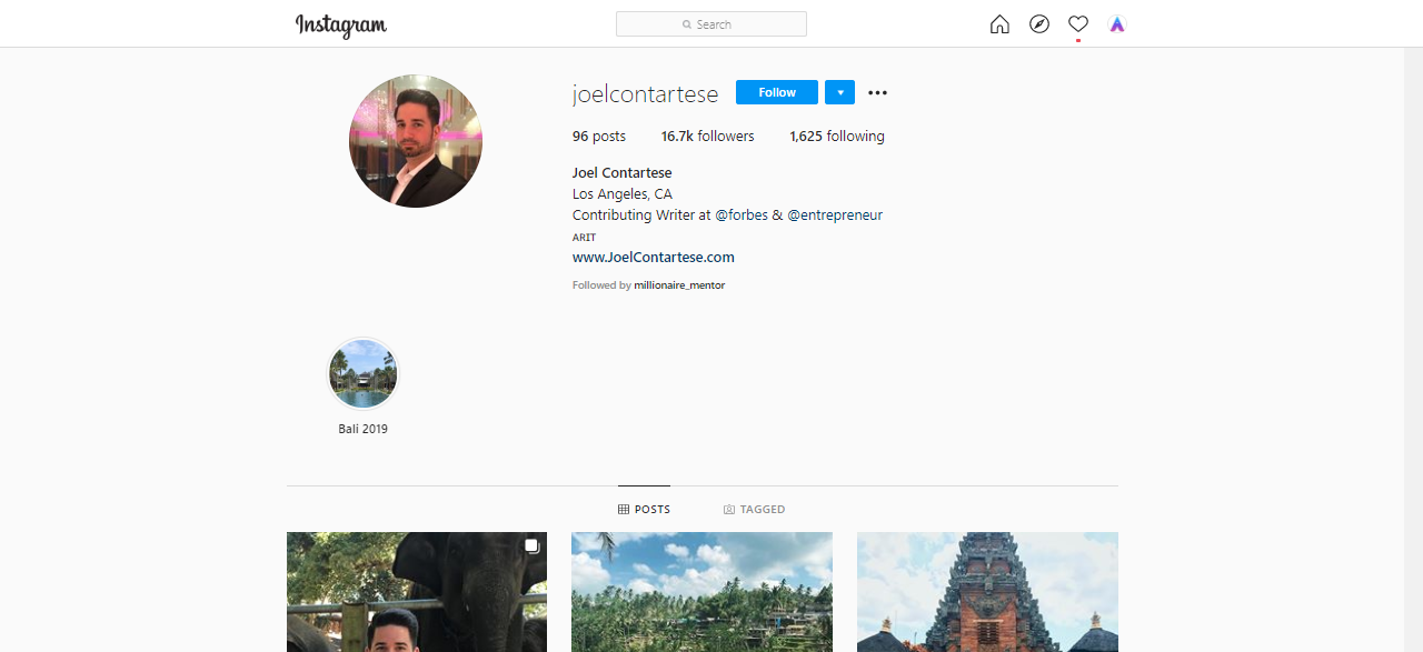 Joel Contartese Top Instagram Influencer