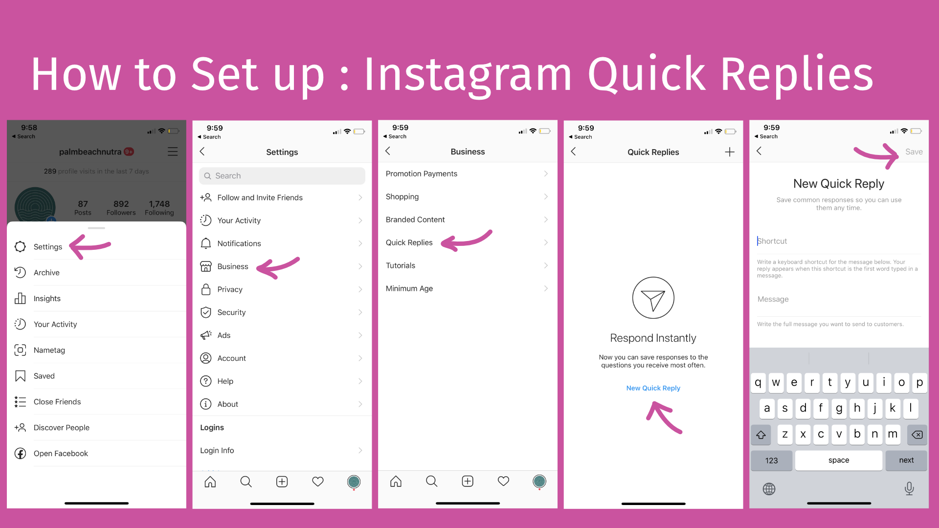 How to Setup Instagram Quick Replies