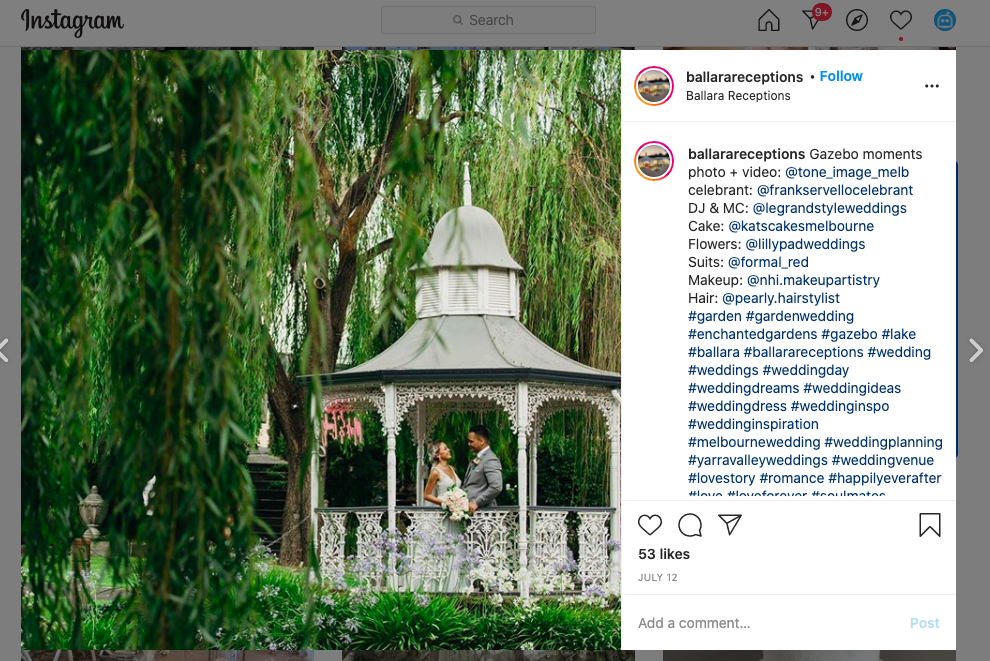 instagram wedding venue tips