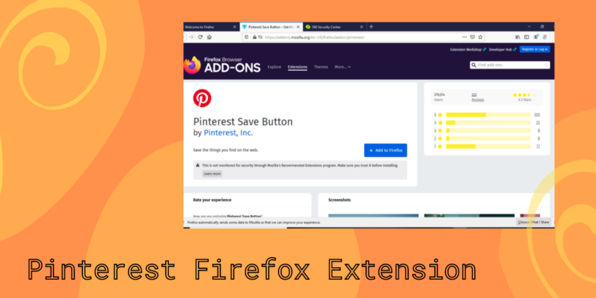 Pinterest Firefox Extension