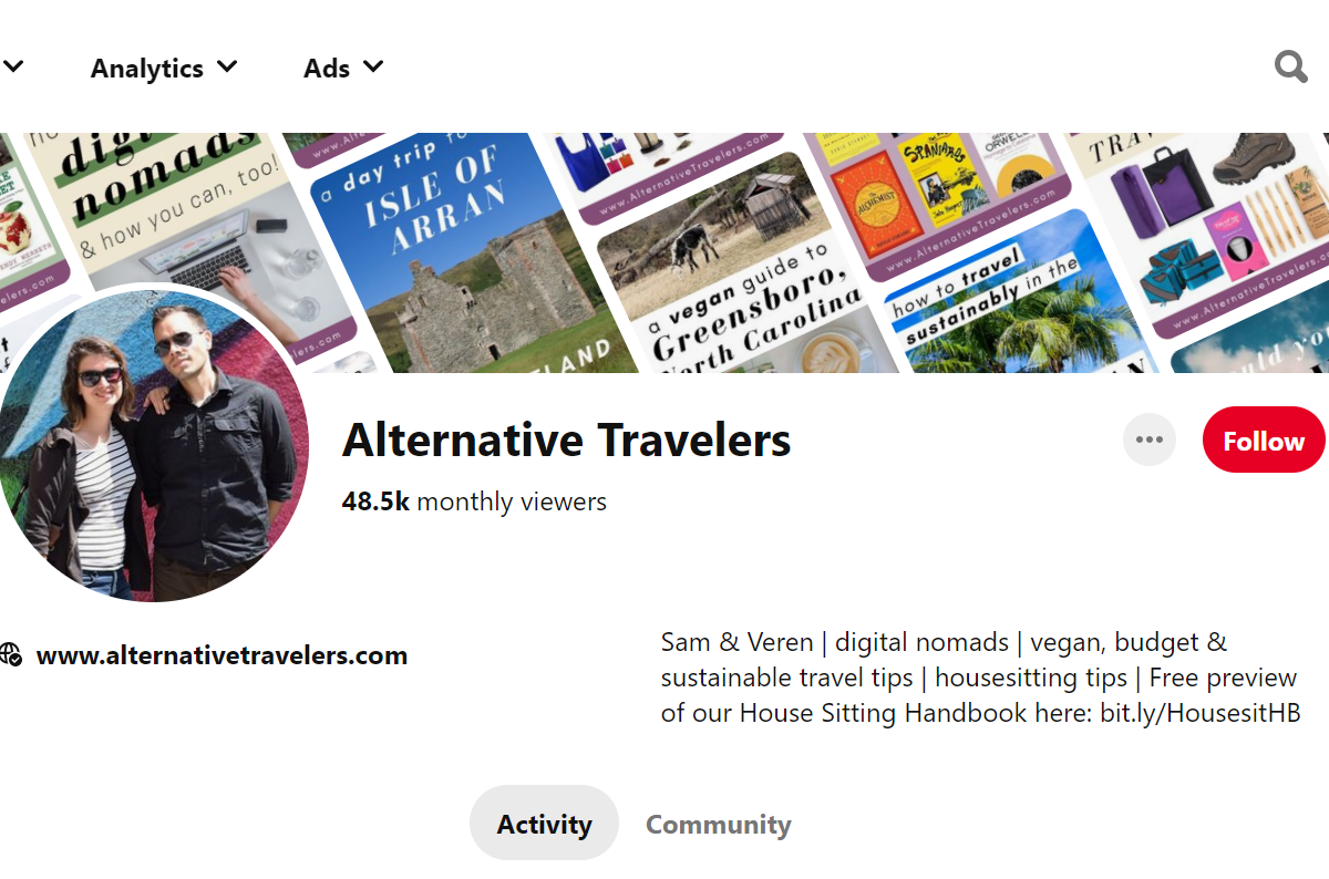 Alternative Travelers-Top 100 Pinterest Travel Influencers
