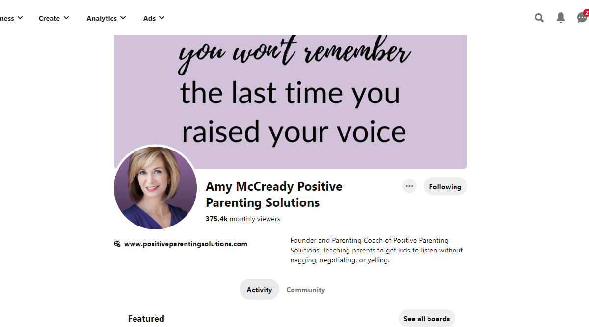 Amy McCready Positive Parenting Solutions Pinterest Account