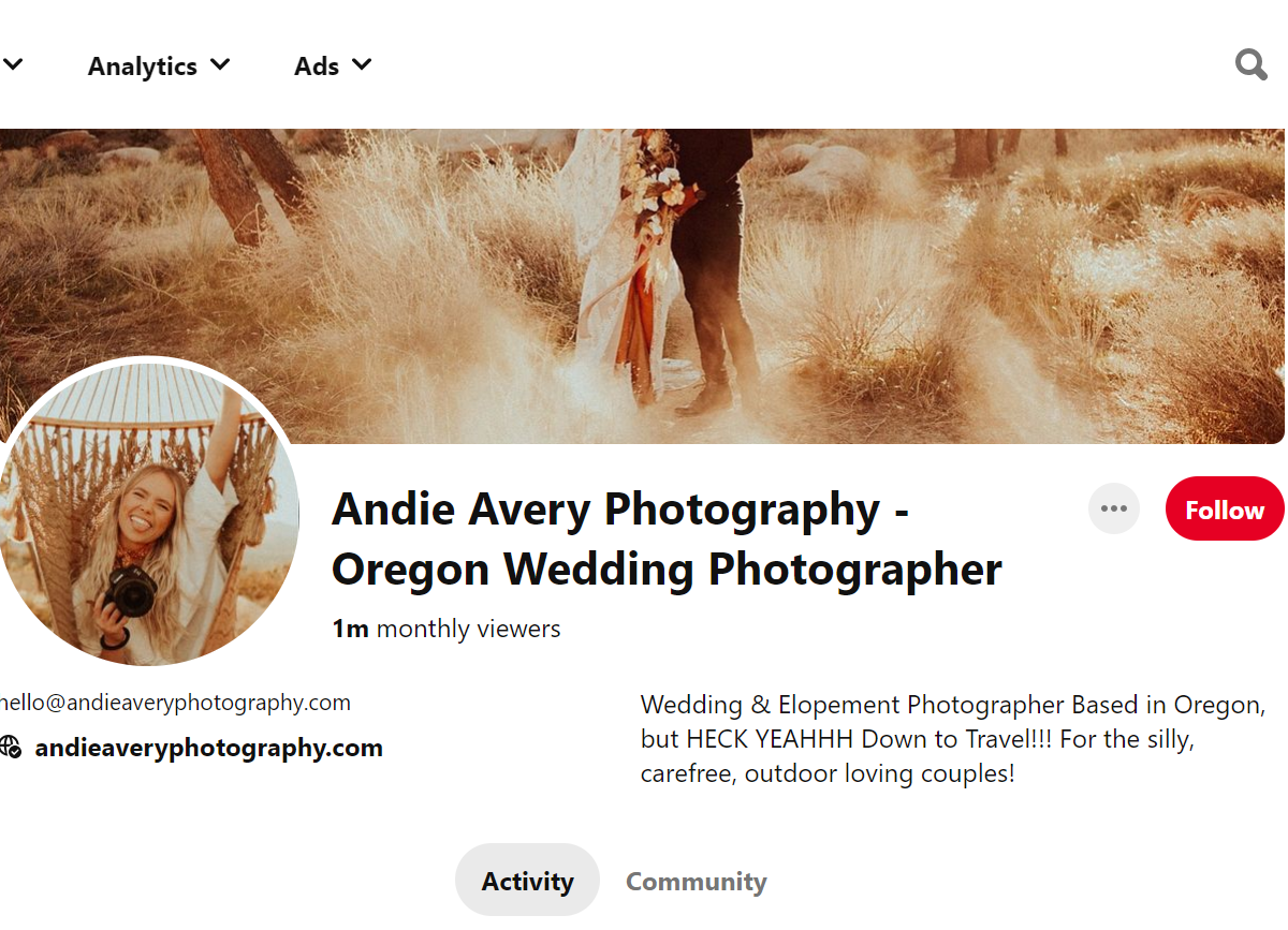 Andie Avery Photography-100 Pinterest Photography Influencers
