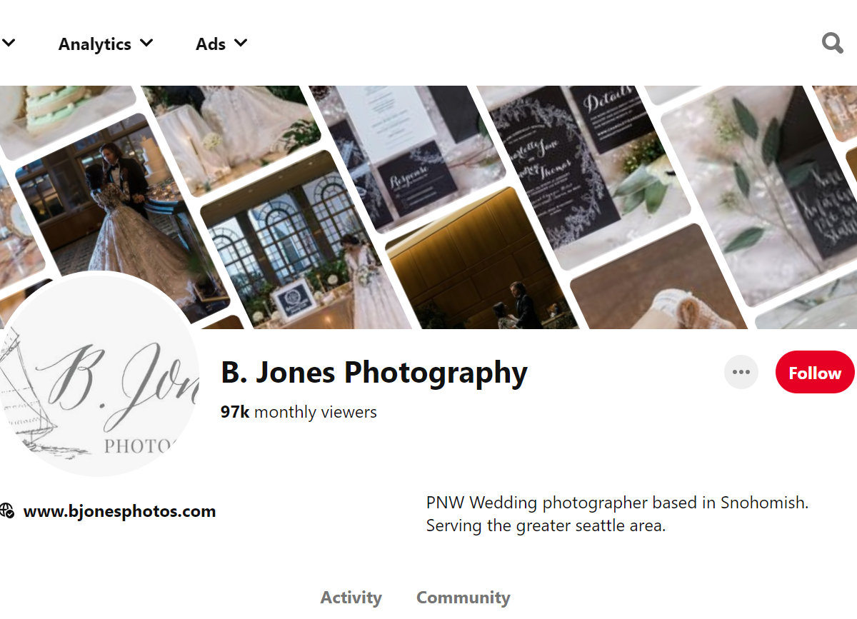 Jones Photography-100 Pinterest Photography Influencers