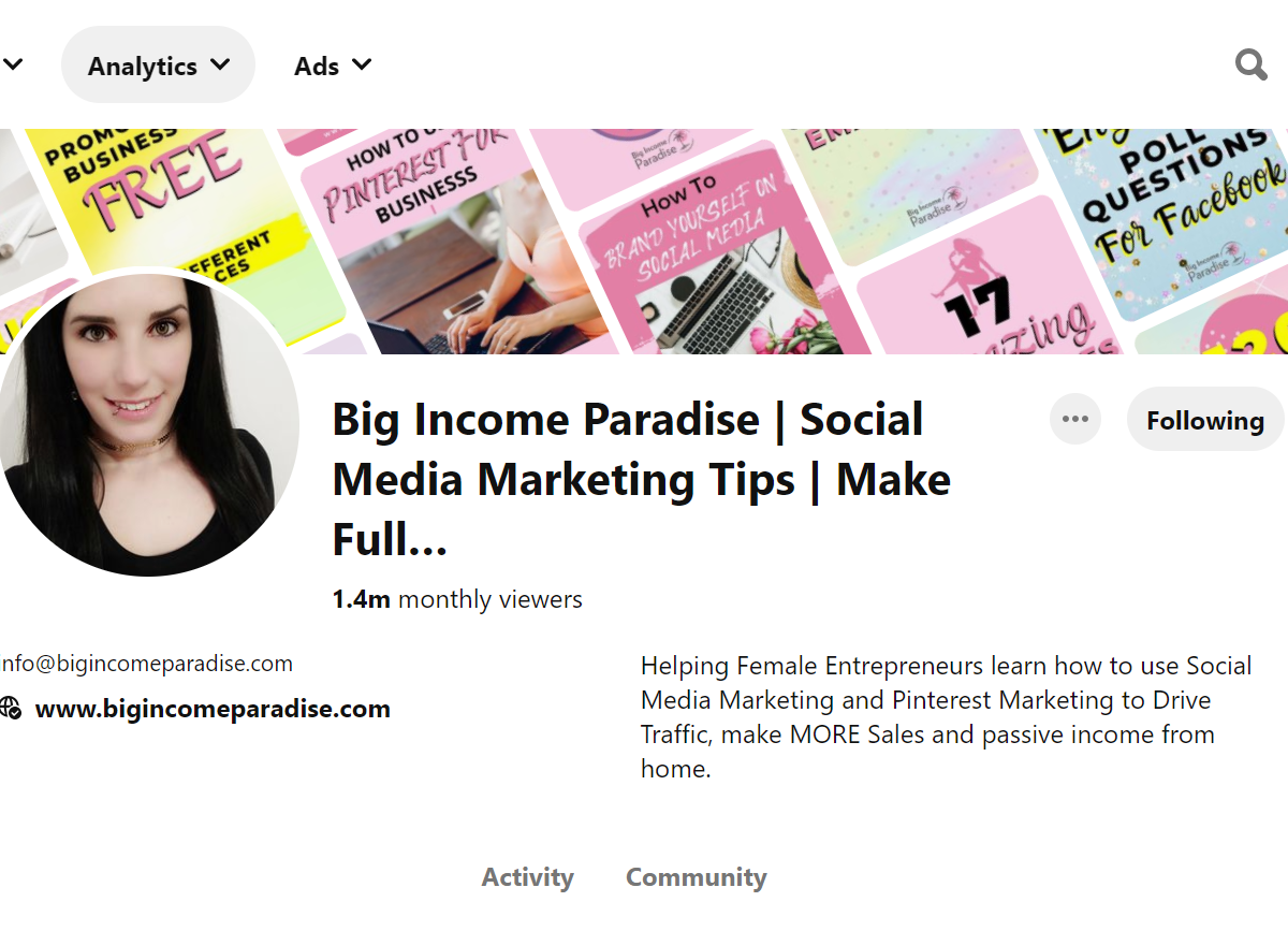 Big Income Paradise | Social Media Marketing Tips | Make Full… Pinterest Account