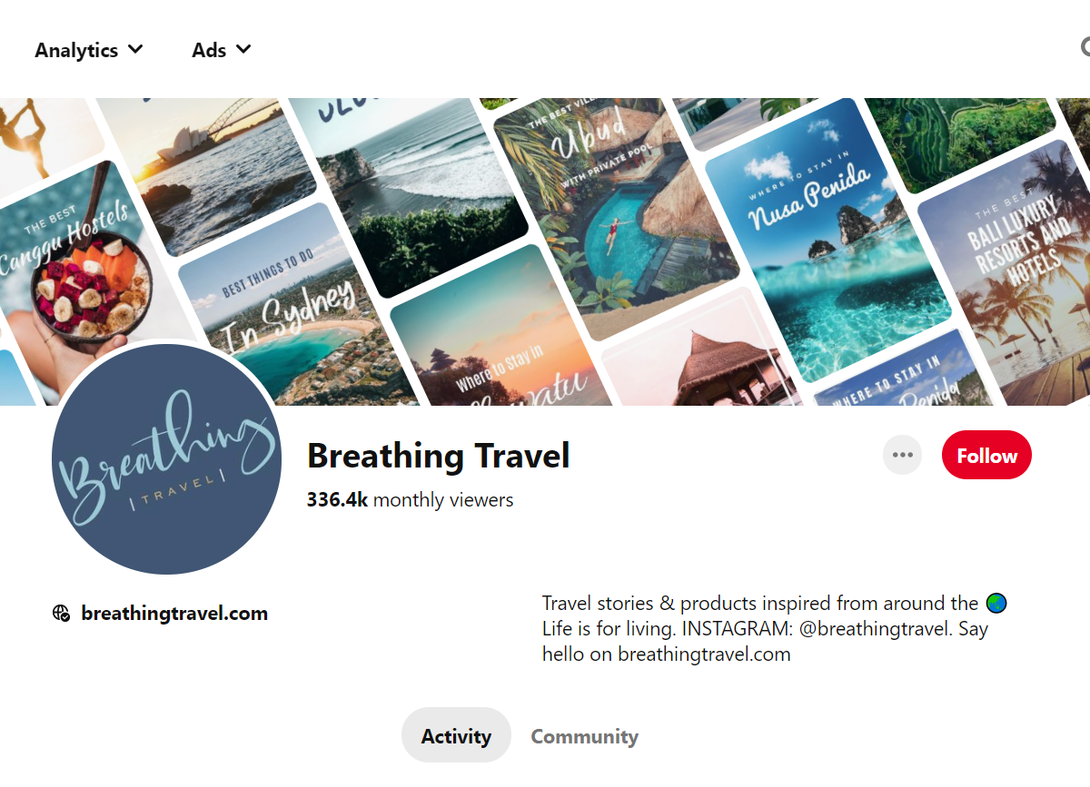 Round The World Girl - Travel Blogger - Pinterest Profile