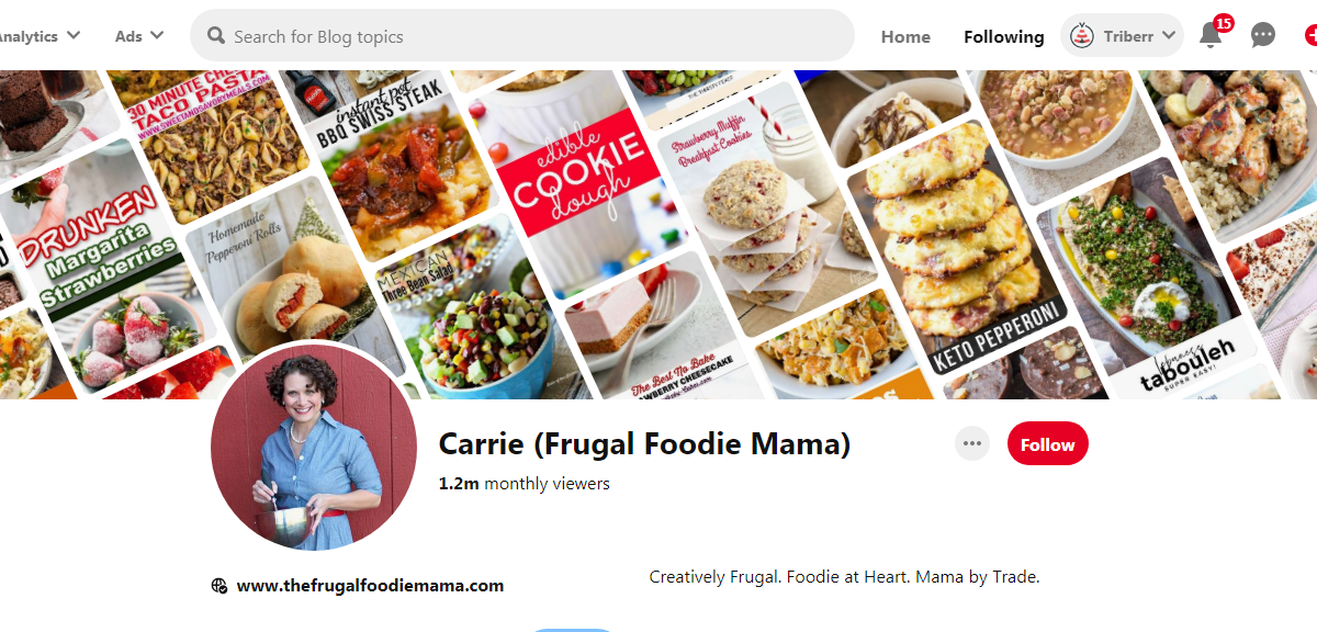 Carrie (Frugal Foodie Mama) Pinterest Profile