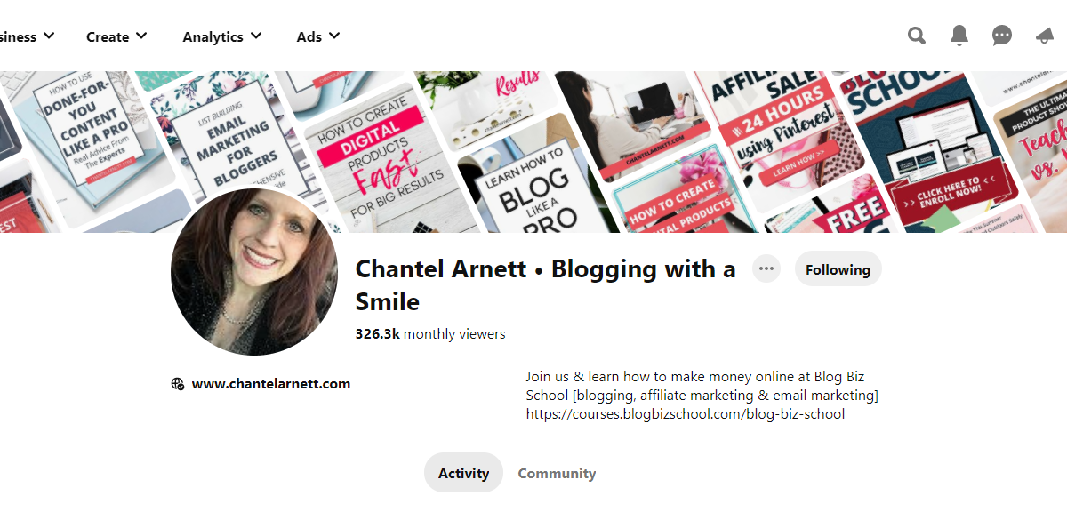 Chantel Arnett • Blogging with a Smile Pinterest Account