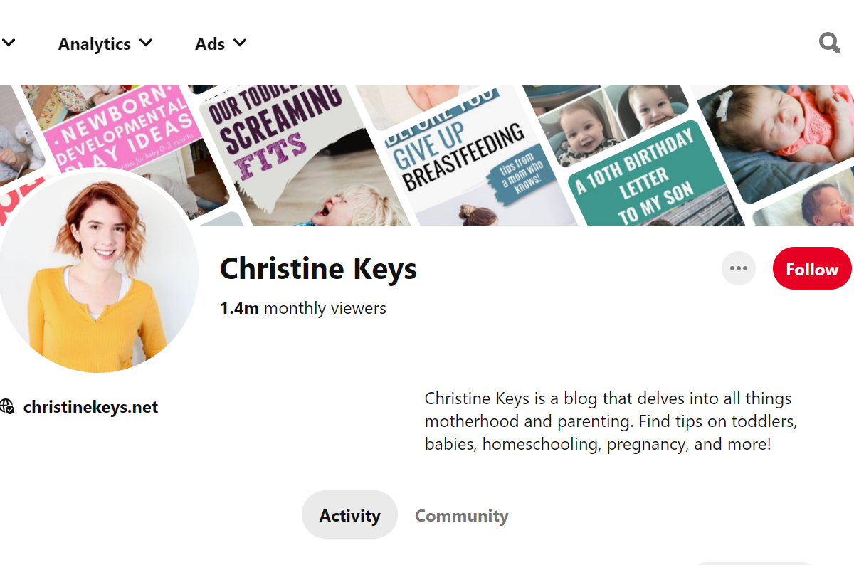 Christine Keys Pinterest Account