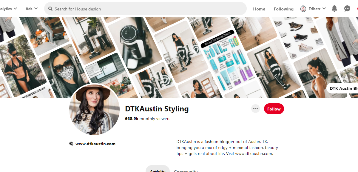 DTKAustin Styling Pinterest Profile