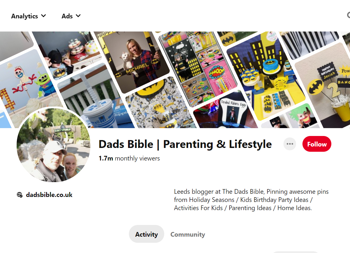 Dads Bible | Parenting & Lifestyle - Pinterest Profile