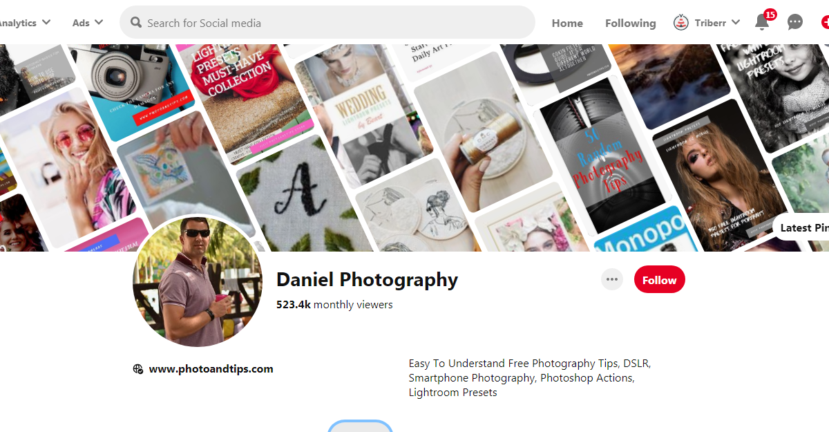 Daniel Photography-100 Pinterest Photography Influencers