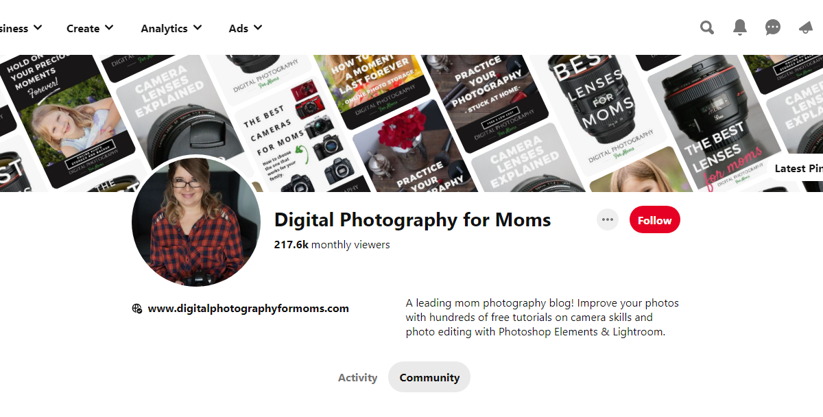 Digital Photography for Moms-100 Pinterest Photography Influencers