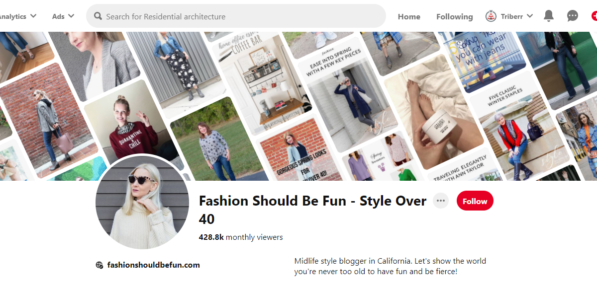 Fashion Should Be Fun - Style Over 40 Pinterest profile