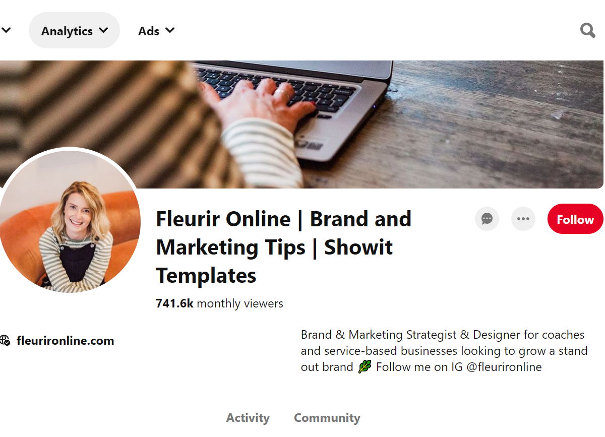 Fleurir Online | Brand and Marketing Tips | Showit Templates Pinterest Account