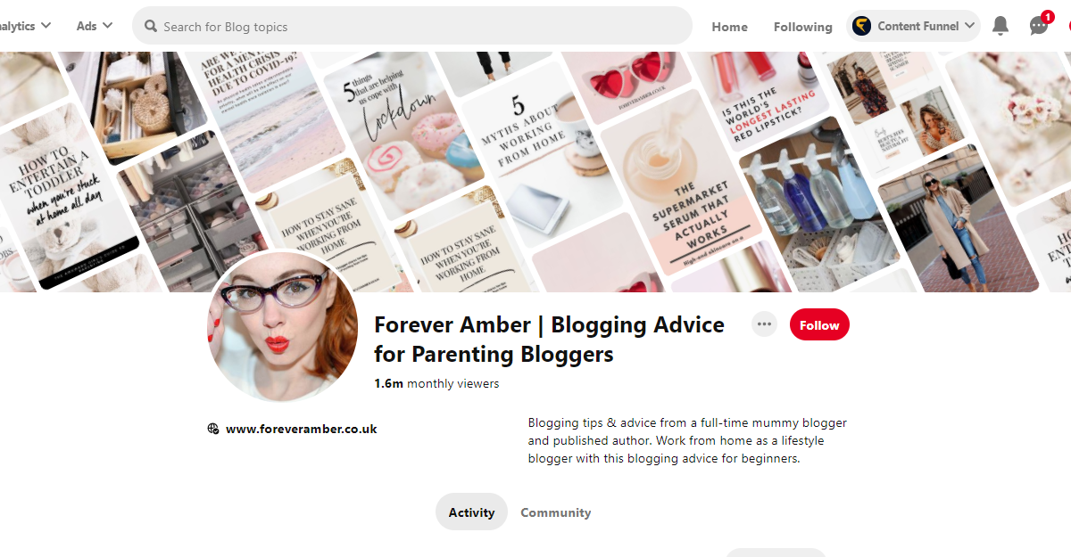 Forever Amber | Blogging Advice for Parenting Bloggers Pinterest Account