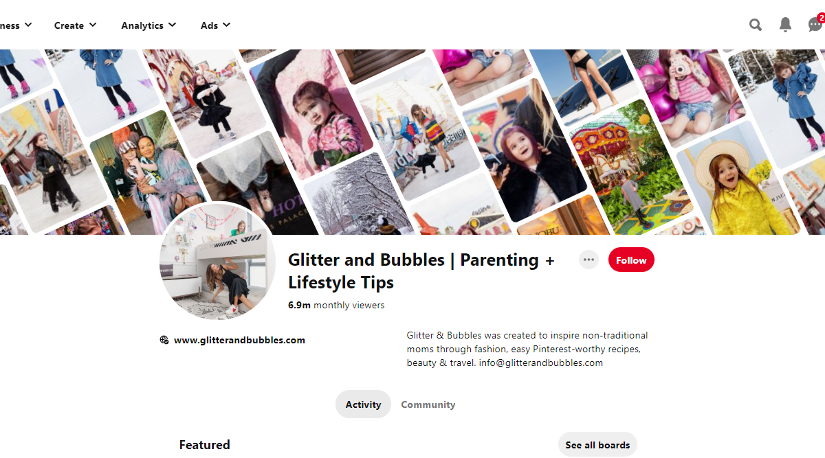 Glitter and Bubbles | Parenting + Lifestyle Tips Pinterest Account