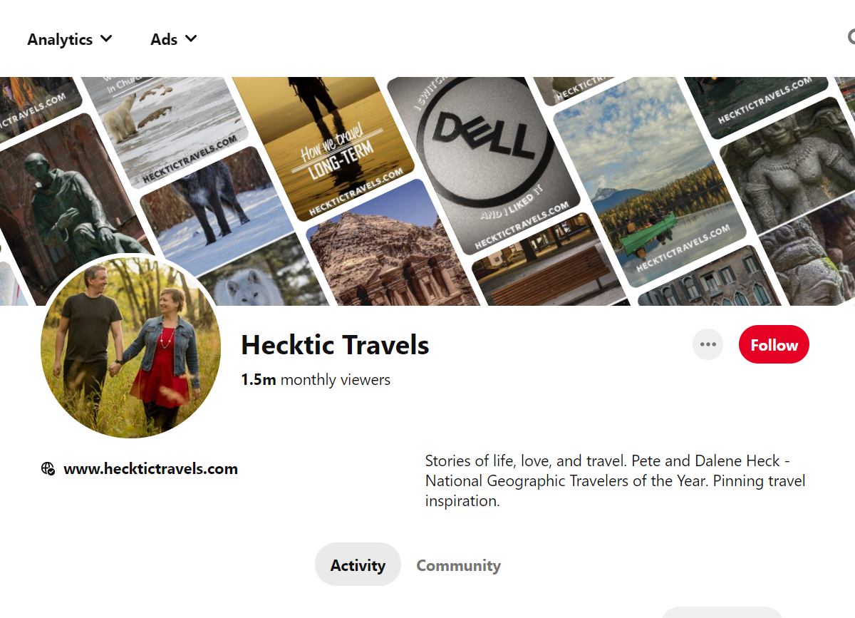 Hecktic Travels - Pinterest Profile