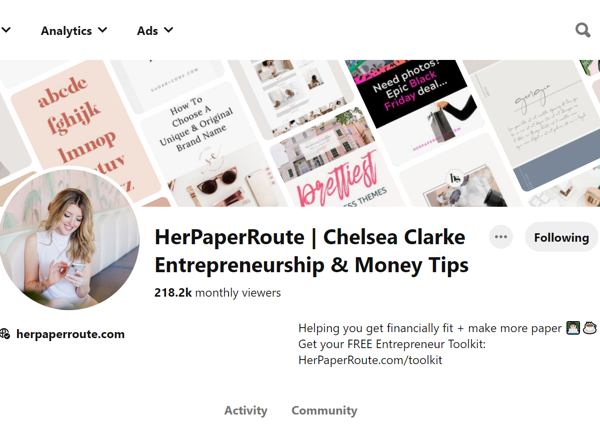 HerPaperRoute | Money, Marketing, Entrepreneurship Pinterest Account