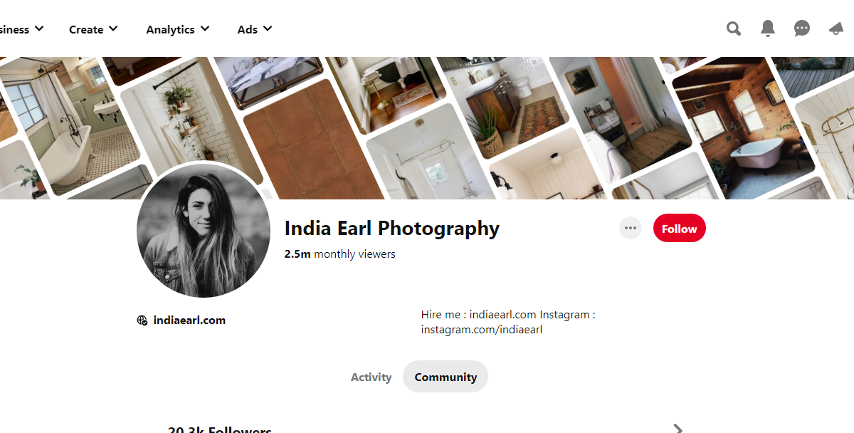  India Earl Photography-100 Pinterest Photography Influencers