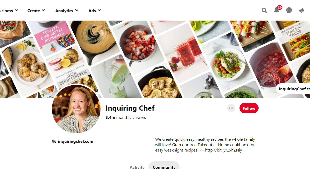 Inquiring Chef Pinterest Profile