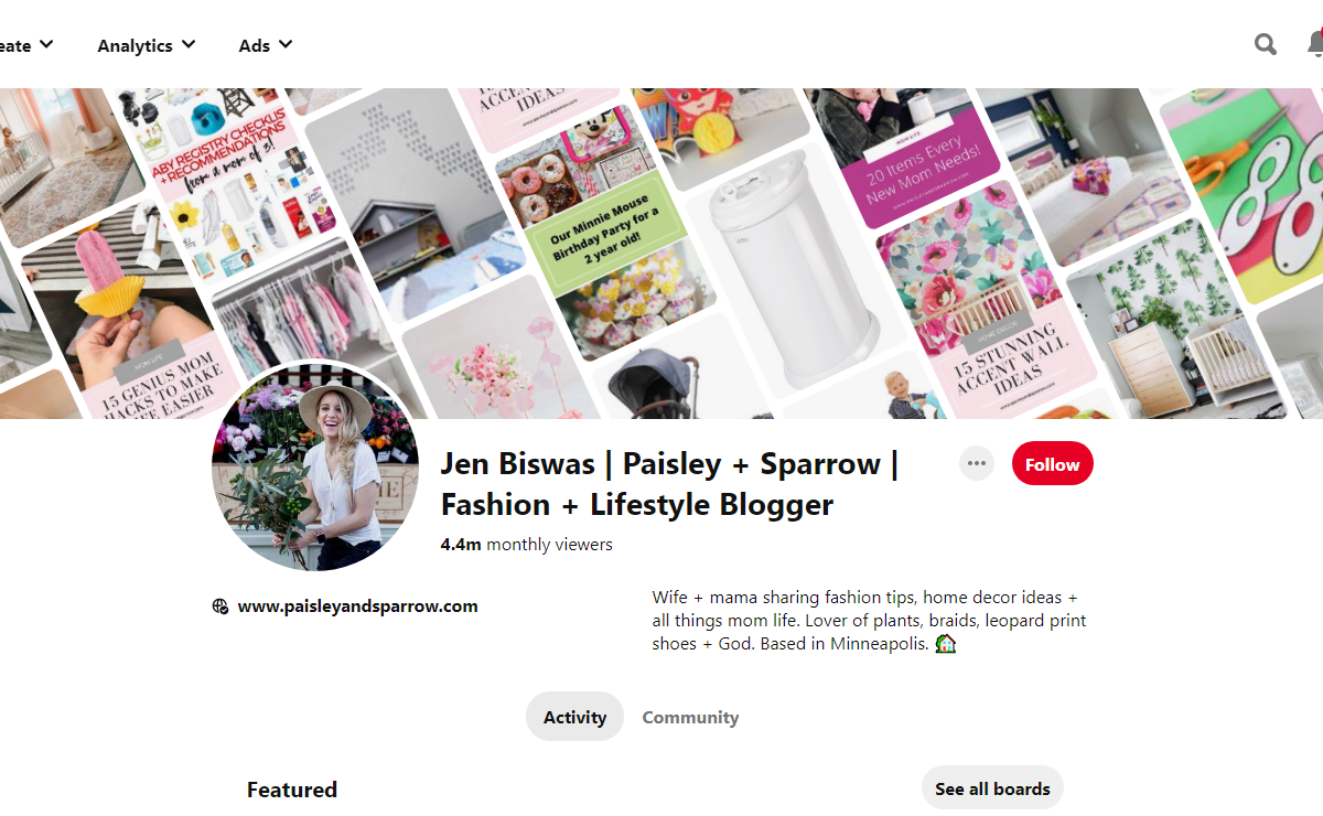 Jen Biswas | Paisley + Sparrow | Fashion + Lifestyle Blogger Pinterest Profile