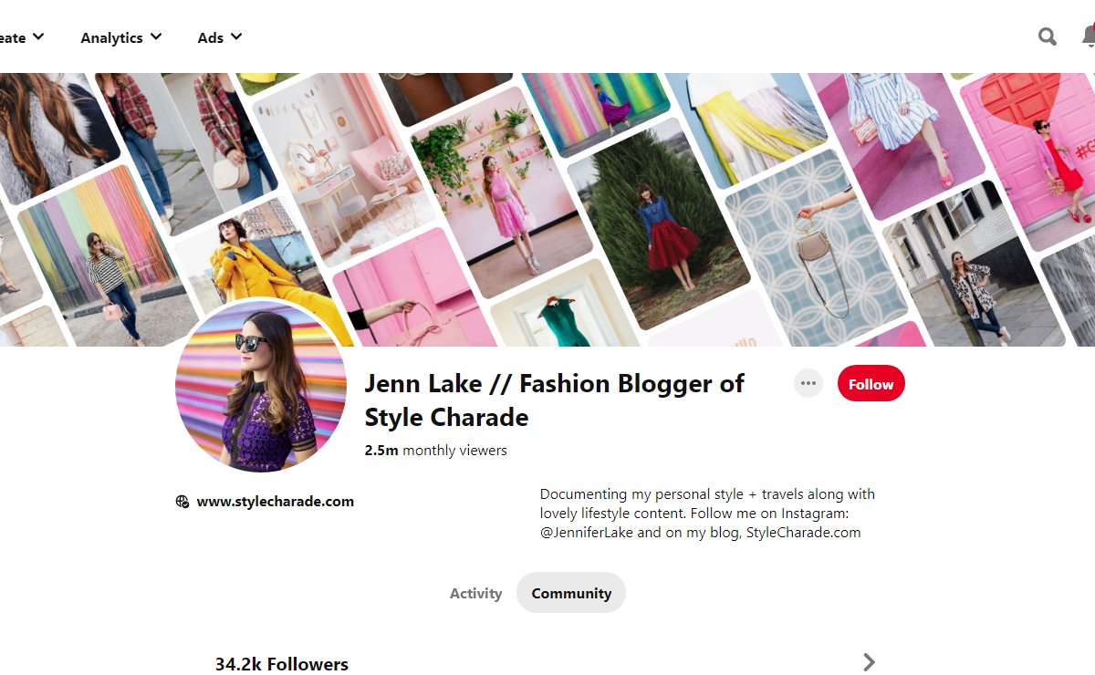 Jenn Lake // Fashion Blogger of Style Charade Pinterest Profile