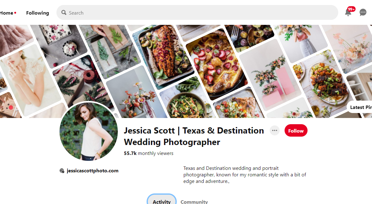 Jessica Scott | Texas & Destination Wedding Photographer-100 Pinterest Photography Influencers