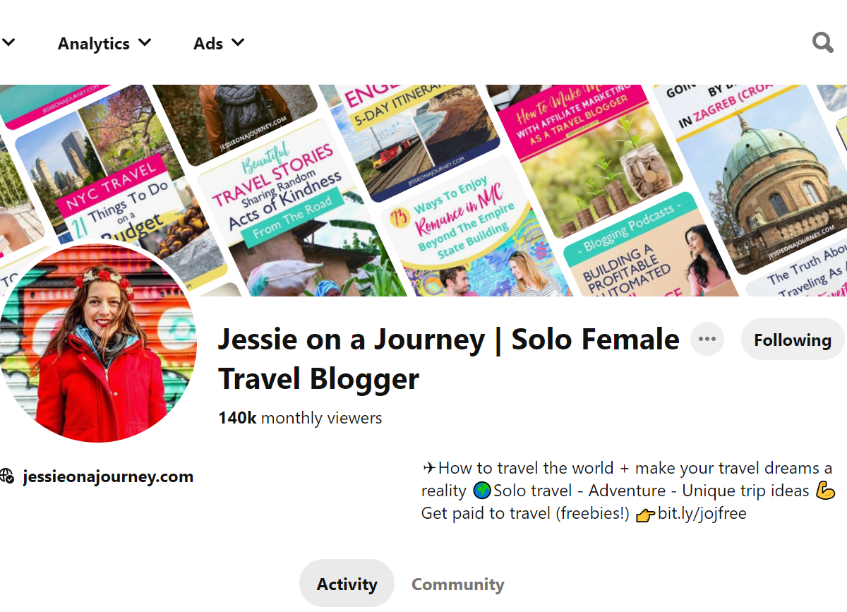 Jessie on a Journey | Solo Female Travel Blogger-Top 100 Pinterest Travel Influencers