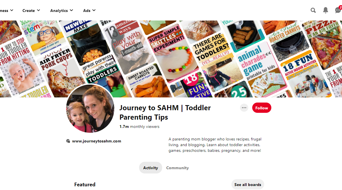 Journey to SAHM | Toddler Parenting Tips Pinterest Account