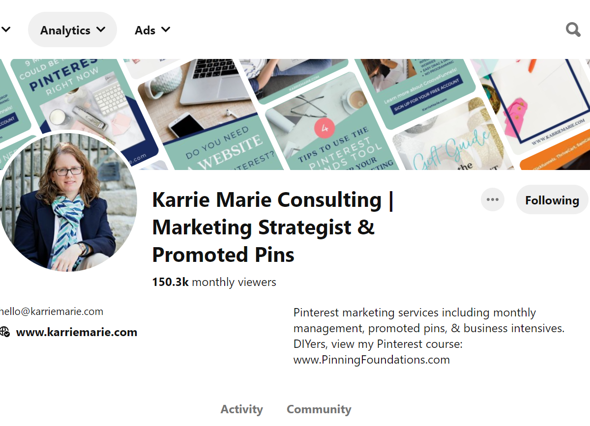 Karrie Marie Consulting | Marketing Strategist & Promoted Pins Pinterest Account