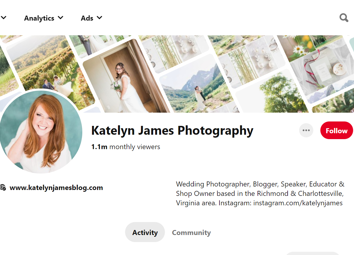 Katelyn James Photography-100 Pinterest Photography Influencers