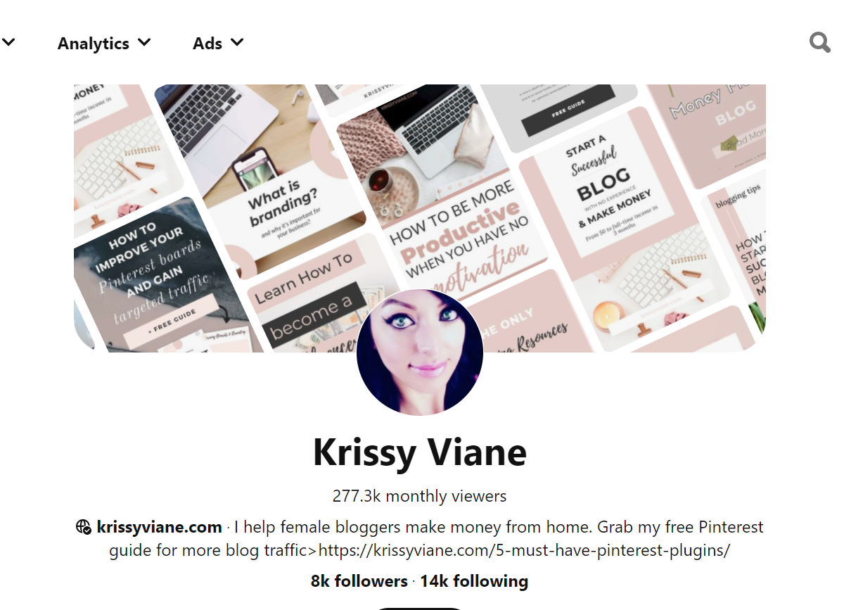Krissy Viane - Pinterest Profile