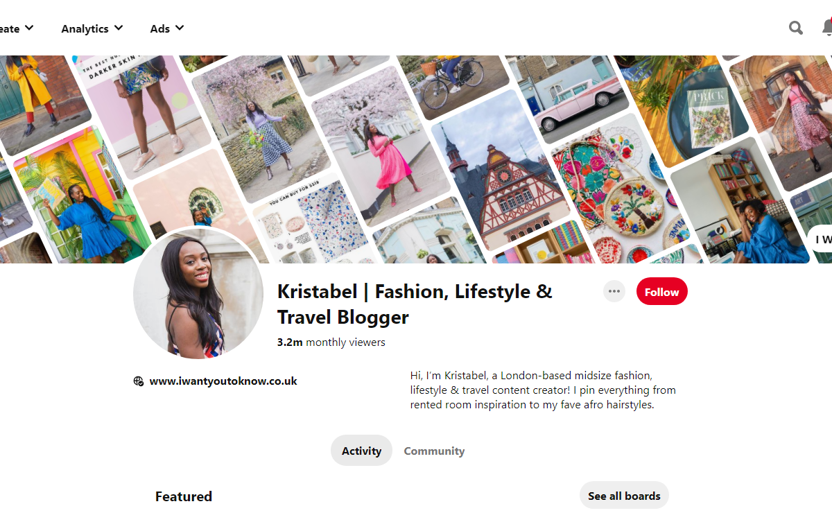 Kristabel | Fashion, Lifestyle & Travel Blogger Pnterest Profile