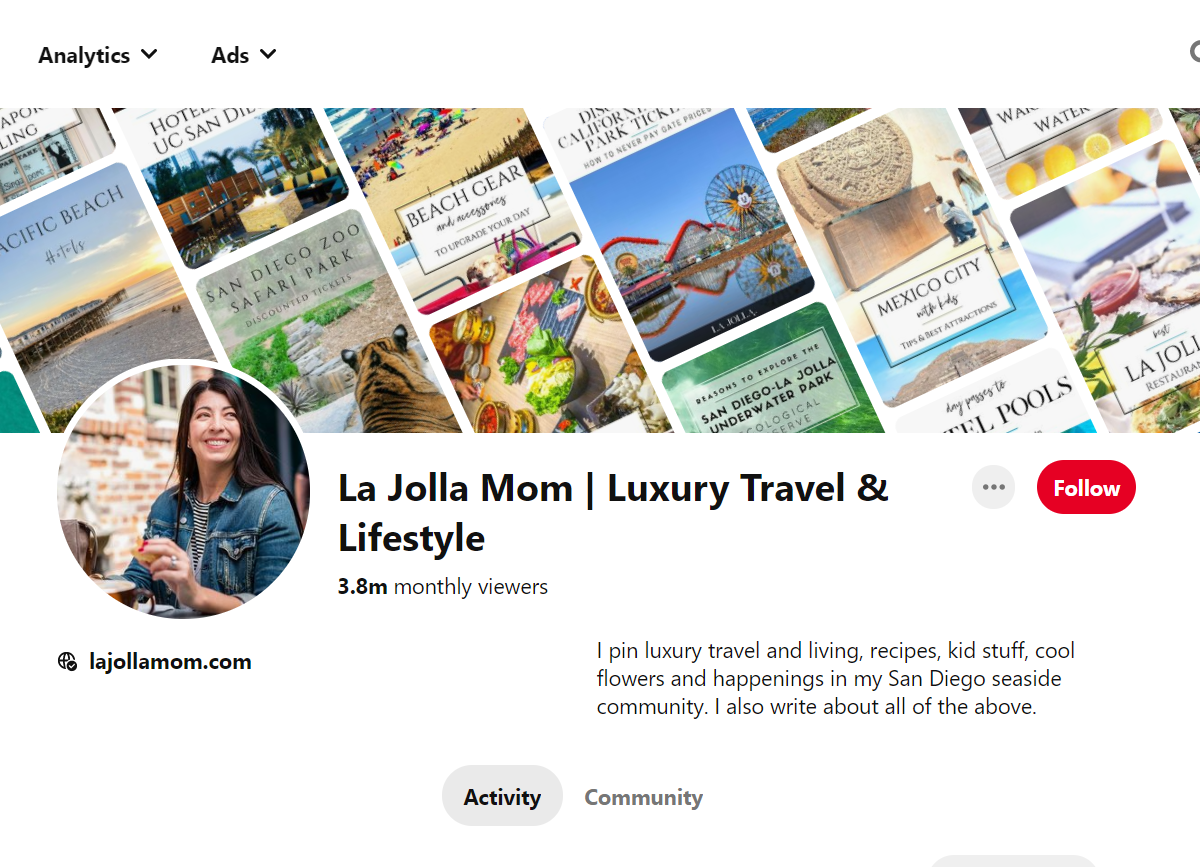 La Jolla Mom | Luxury Travel & Lifestyle - Pinterest Profile
