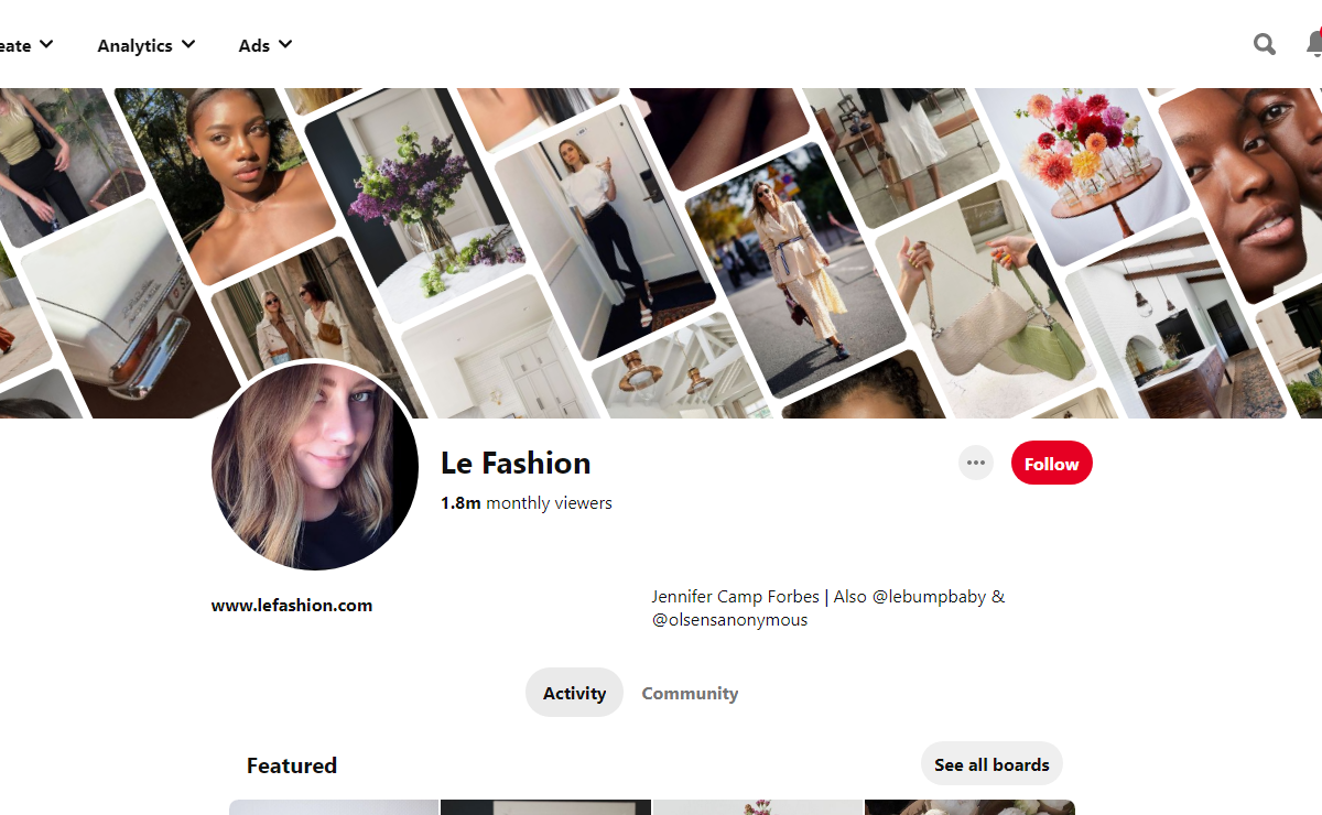 Le Fashion Pinterest Profile