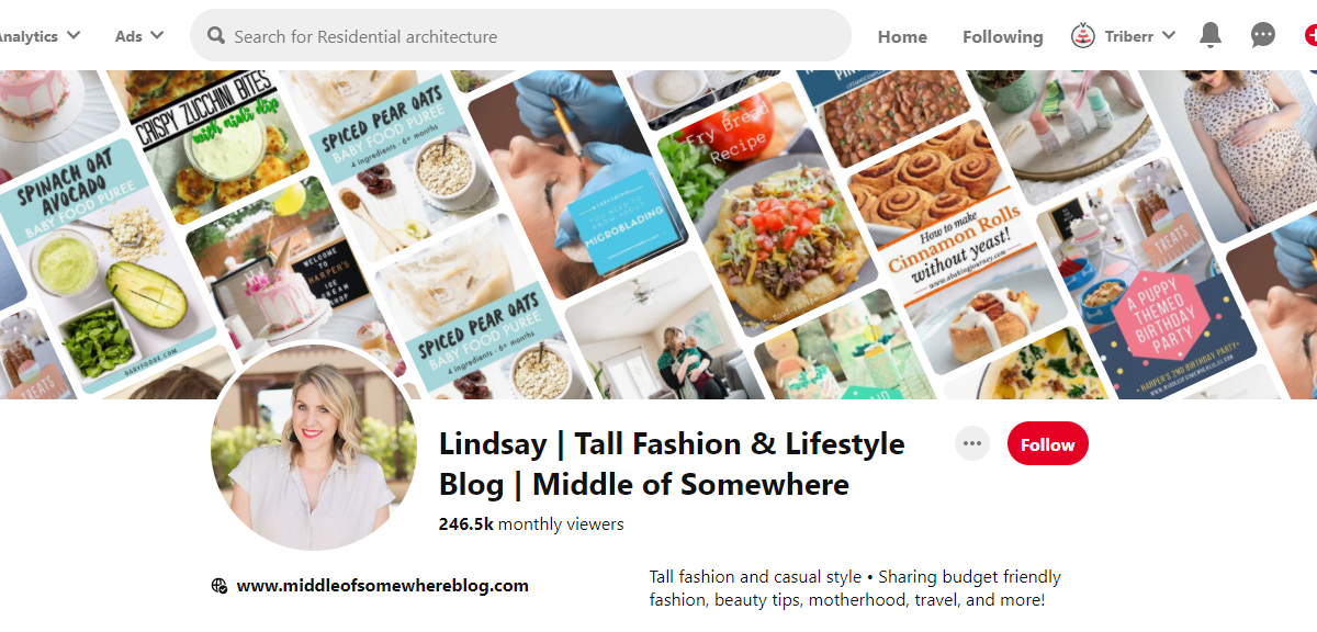 Lindsay | Tall Fashion & Lifestyle Blog | Middle of Somewhere Pinterest Profile