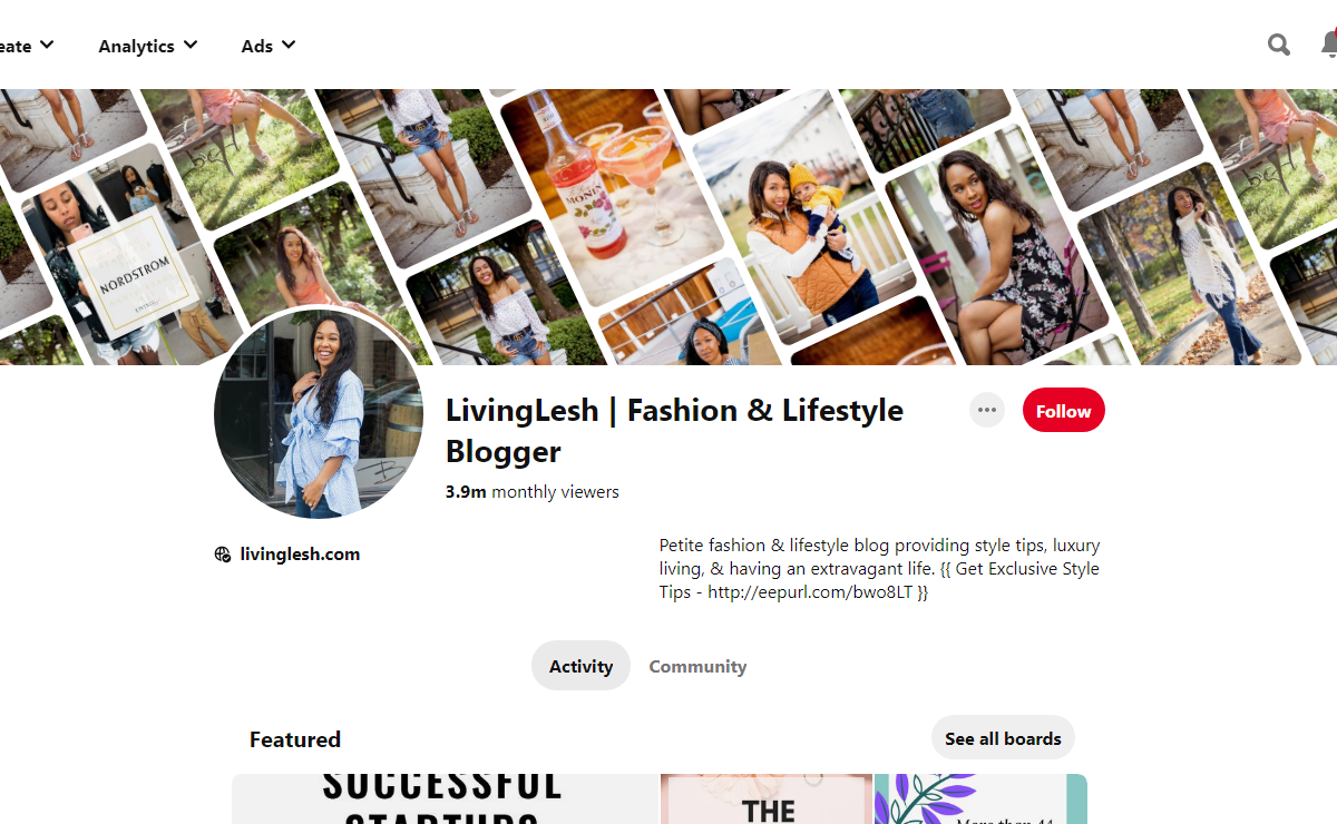 LivingLesh | Fashion & Lifestyle Blogger Pinterest Profile