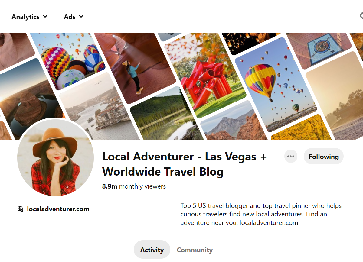 Local Adventurer - Las Vegas + Worldwide Travel Blog - Pinterest Profile