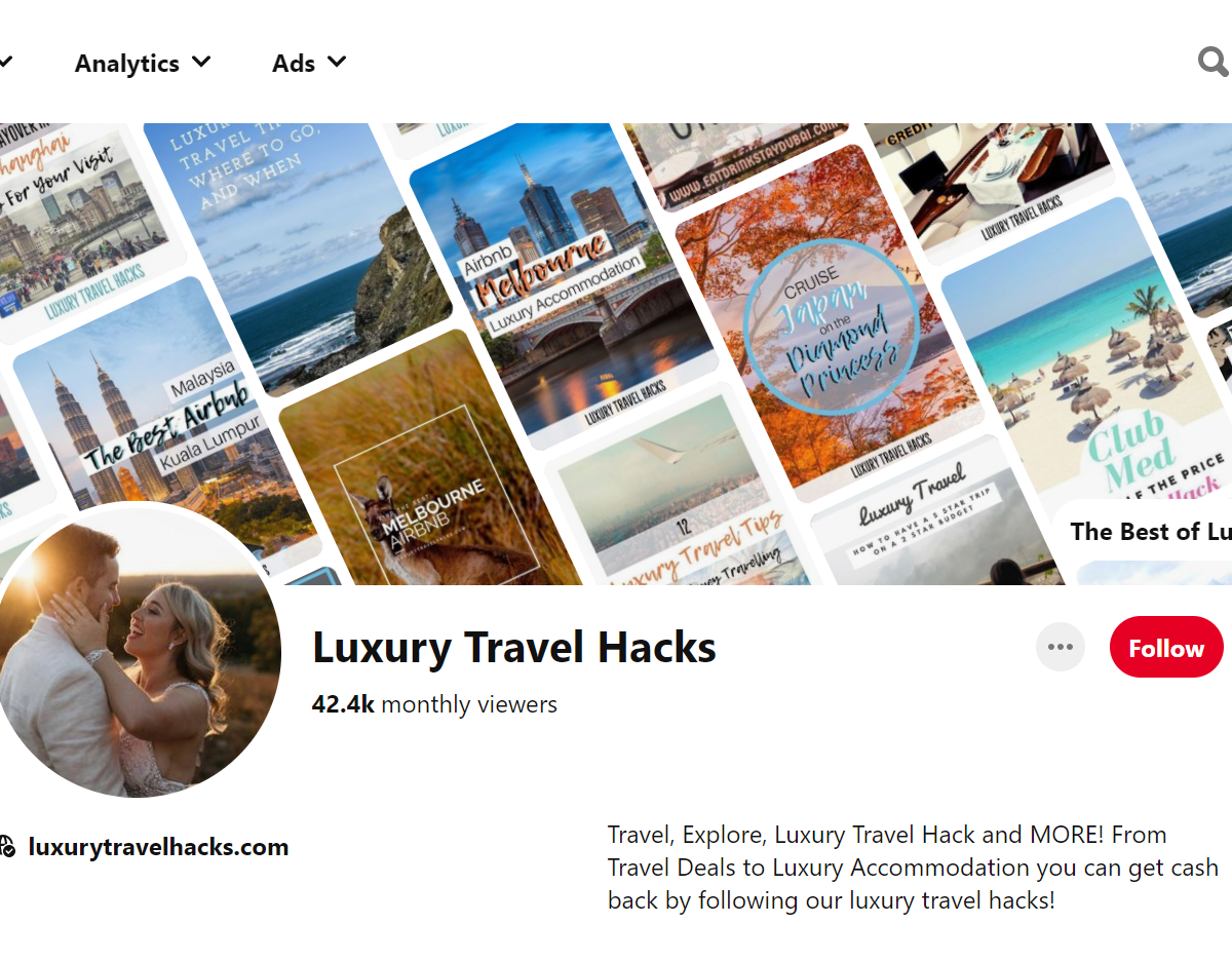 Luxury Travel Hacks-Top 100 Pinterest Travel Influencers